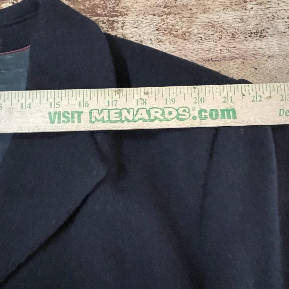 Vintage Teller Black Cutaway Morning Coat 52 R Tailcoat Wool Gold Buttons Jacket